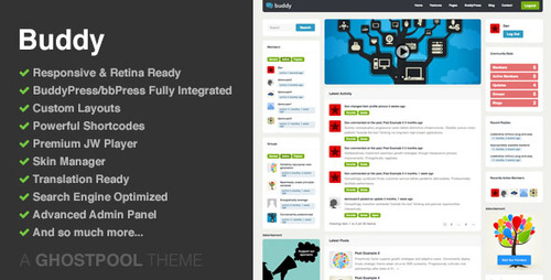 Product picture Buddy: Multi-Purpose WordPress/BuddyPress Theme 