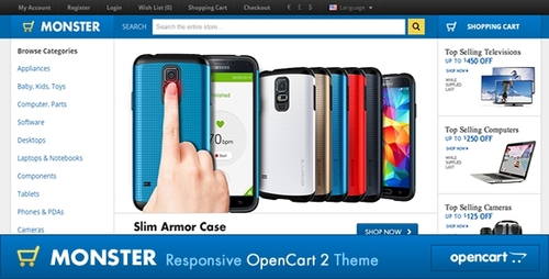 Product picture Monster Responsive OpenCart Theme