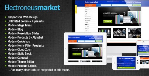 Product picture Responsive OpenCart Theme - Boss Electronues 