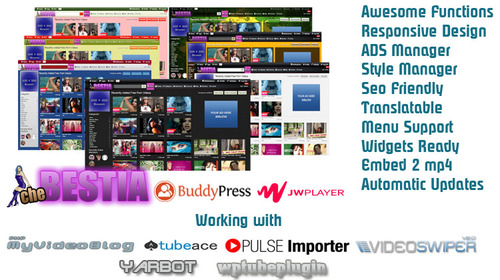 Product picture Bestia - Adult Wordpress Themes