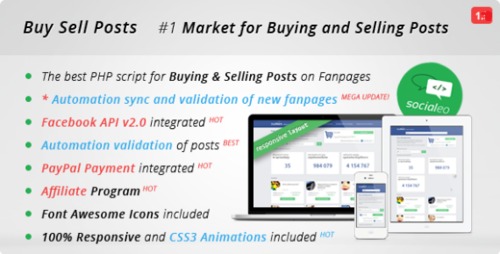 Product picture Buy sell posts fanpages facebook market script